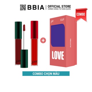 Combo Asia Red - 1 Son Kem Lì Asia Edition 5g + 1 Son Kem Lì Version 7 5g+Hộp Quà Tặng 2g - Bbia Official Store
