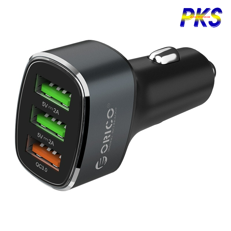 ORICO 33W 3 Cổng USB Sạc Nhanh QC 3.0 Bộ Sạc Trên Ô Tô - Sạc Điện Thoại Di Động Nhanh Orico UPB-3U - Hàng chính hãng