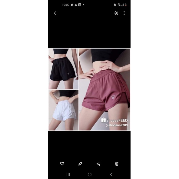 Quần đùi nữ 2 lớp, quần short, quần tập gym yoga | BigBuy360 - bigbuy360.vn