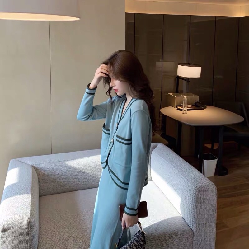 Set áo len chân váy siêu xinh rẻ đẹp