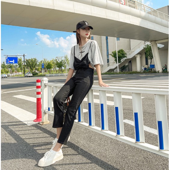 Quần bò baggy nữ đen quần jean baggy nữ quần jeans nữ lưng cao cạp cao 3 size S M L hot năm 2021 nashop 1089 QT11 | BigBuy360 - bigbuy360.vn