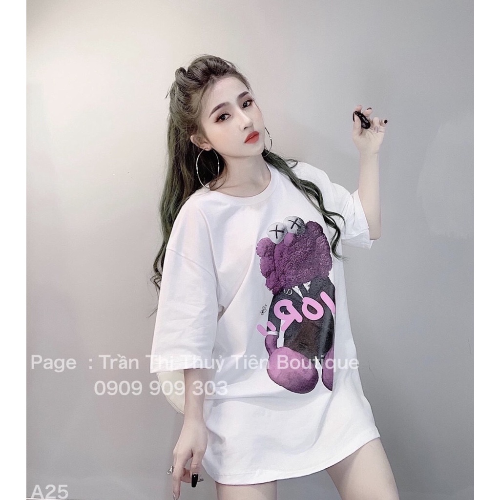 Áo thun gấu form rộng - Áo thun form to dài