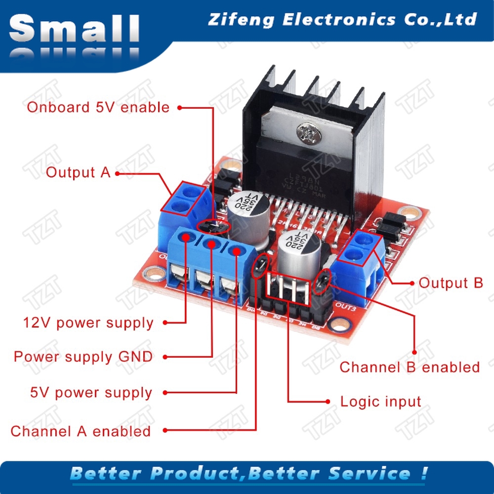 Bảng Mạch Điều Khiển Động Cơ Bước DC L298N L298N Dành Cho Arduino