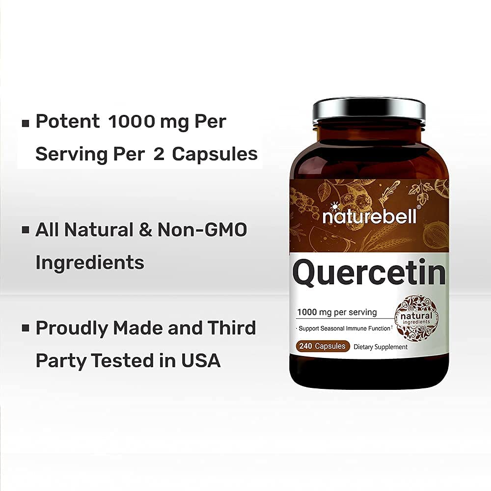NatureBell Quercetin 1000 mg - Viên uống chống oxy hóa, hỗ trợ tim mạch và tăng cường miễn dịch 240 viên