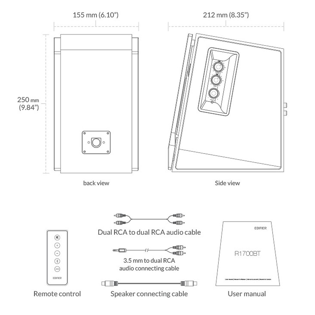 Loa Kiểm Âm Công Suất Lớn Bluetooth Edifier R1700BT AZONE Cao Cấp