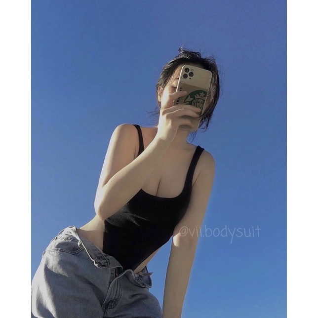 Ship hoả tốc hàng xịn dày  dặn Áo BodySuit Liền Thân Phong Cách Basic