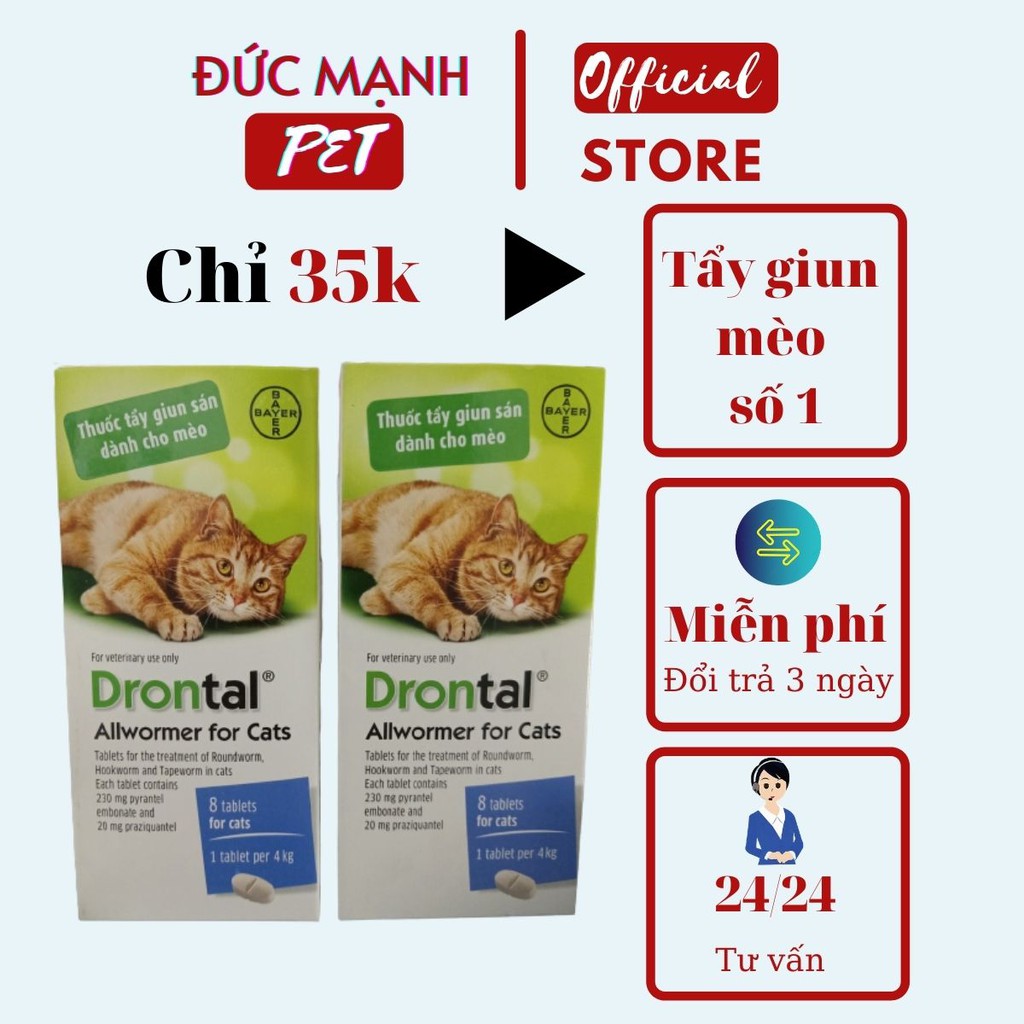 Viên Drontal cho mèo