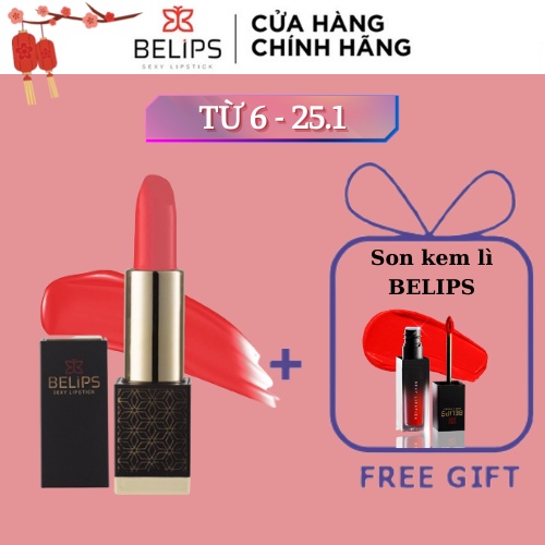 Son Thỏi Siêu Mướt Mềm Mịn Môi Belips Thiên Nhiên Không Chì An Toàn Cho Cả Bà Bầu Sexy Lipstick (3,7g)