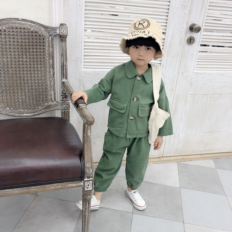 Set Kaki Dài Tay Cho Bé Trai Và Bé Gái 8 -28Kg Tin Store