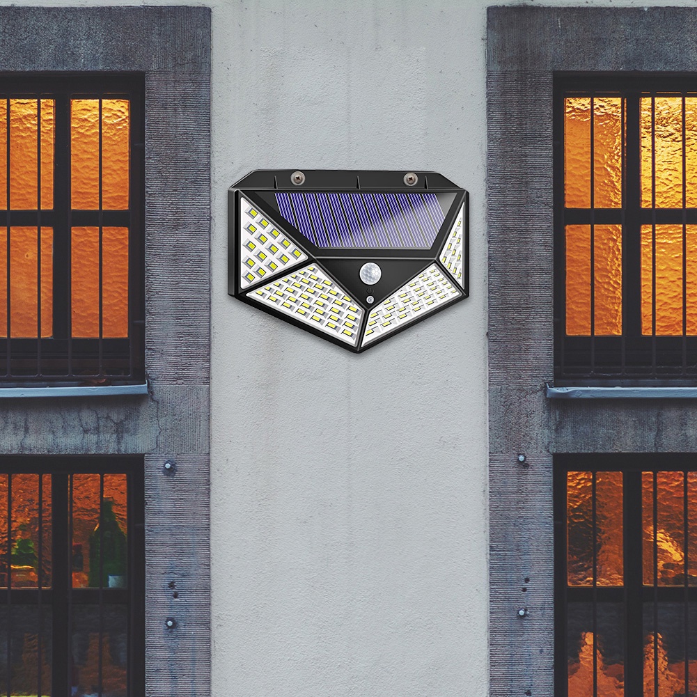 Đèn Năng Lượng Mặt Trời Cảm Biến Hồng Ngoại Với 100 Mắt Led Siêu Sáng