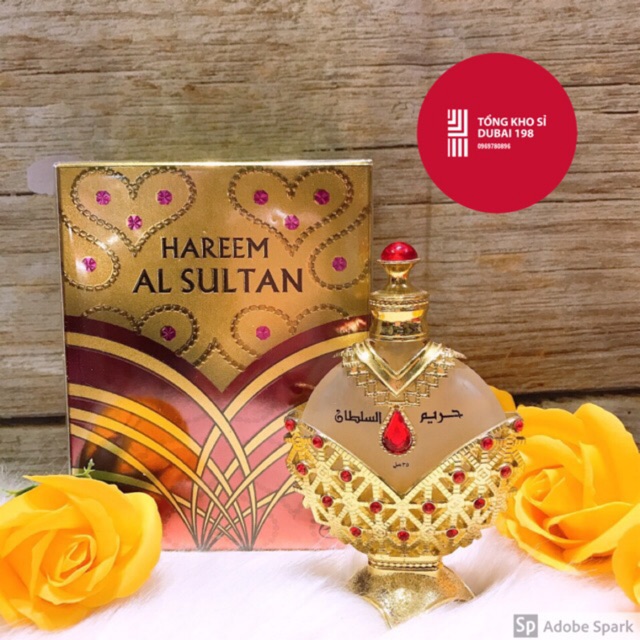 TINH DẦU NƯỚC HOA DUABI NỘI ĐỊA Hareem Al Sultan - Nữ hoàng đỏ