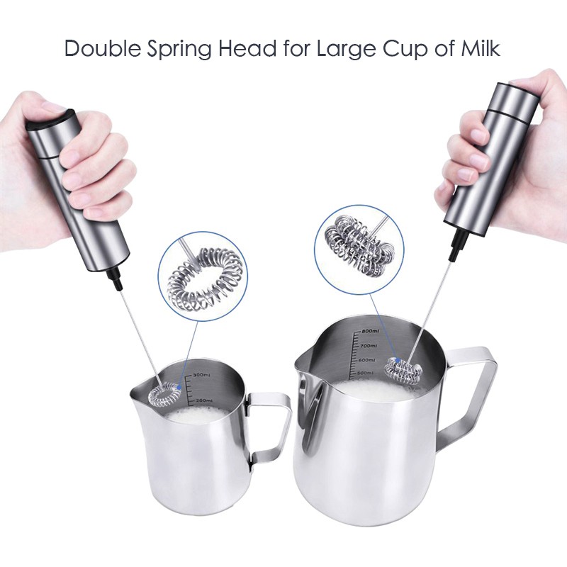 Dụng cụ máy đánh sữa, đánh trứng hoặc cà phê cầm tay bằng thép không gỉ