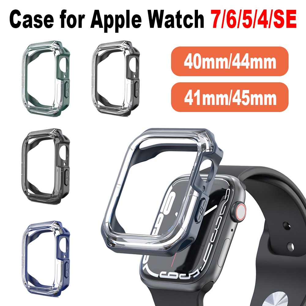 Vỏ Silicone TPU PC Bảo Vệ Đồng Hồ Apple Watch Series 7/6/5/4/SE 40mm 44mm 41mm 45mm