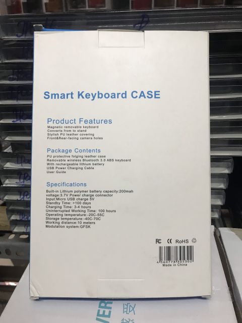 Bao da kiêm bàn phím Bluetooth không dây hiệu keyboard Case cho iPad mini 1/2/3/4  / mini 5 /KCLI12