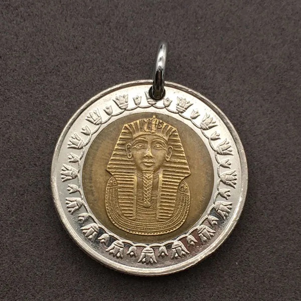 Vòng cổ mặt đồng xu Pharaoh Ai Cập cổ điển sáng tạo thời trang mới