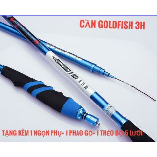 [TẶNG 1 NGỌN PHỤ KÈM PHỤ KIỆN] CẦN CÂU CÁ CẦN ĐƠN CACBON GOLDFISH 3H CHUYÊN CÂU ĐÀI