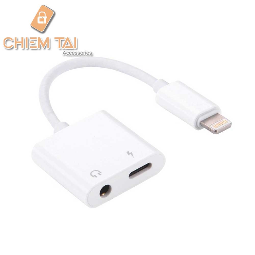 Đầu chuyển Adapter lightning qua lightning và jack audio 3.5mm