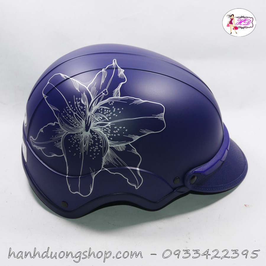 [Tặng áo mưa Hon.da] Nón bảo hiểm mỏ kết da thời trang Helmet chính hãng cao cấp KMD01