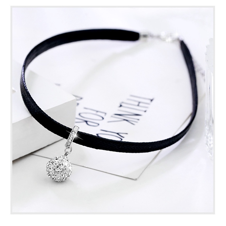 Vòng Cổ Choker Màu Đen Phong Cách Hàn Quốc Cá Tính Cho Nữ