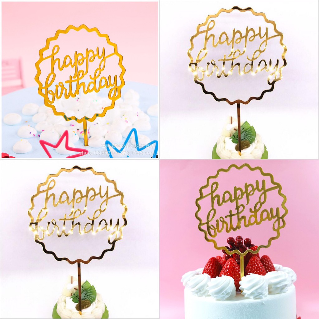 Phụ Kiện Trang Trí Bánh Sinh Nhật Bánh Kem - Combo 10 chiếc Meka Meka tròn sóng