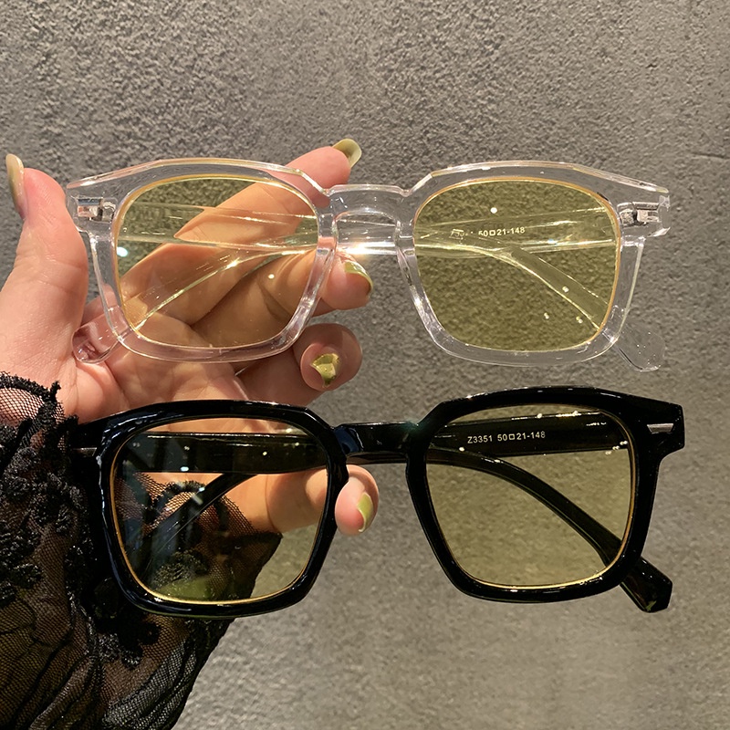 Kính mát gọng vuông nhiều màu sắc phong cách retro thời trang nữ Hàn Quốc