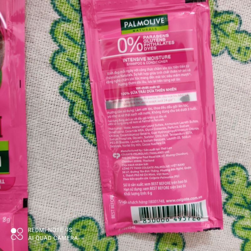 Dầu gội có dầu xả Palmolive Naturals (12 gói)