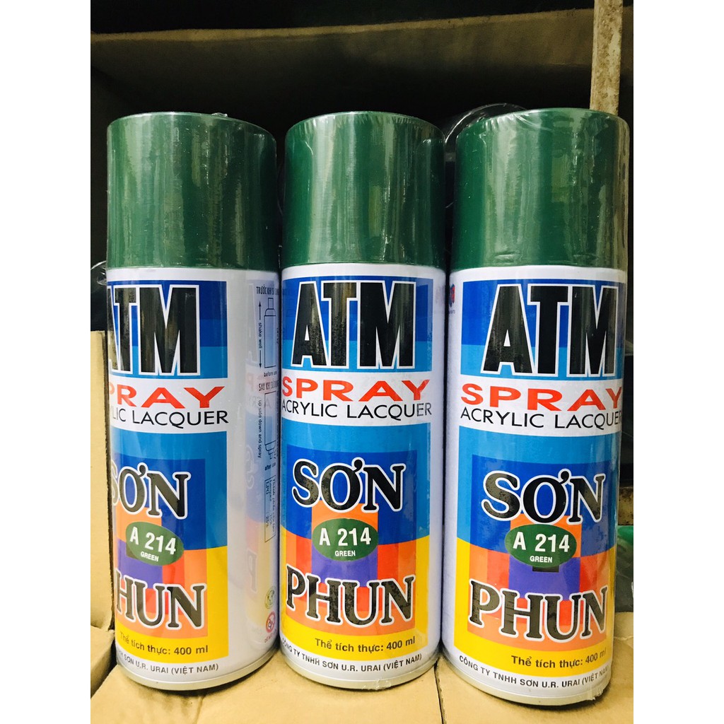 Sơn phun xịt ATM A214 Green màu xanh