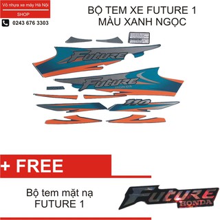 Bộ tem xe Future 1 màu xanh ngọc