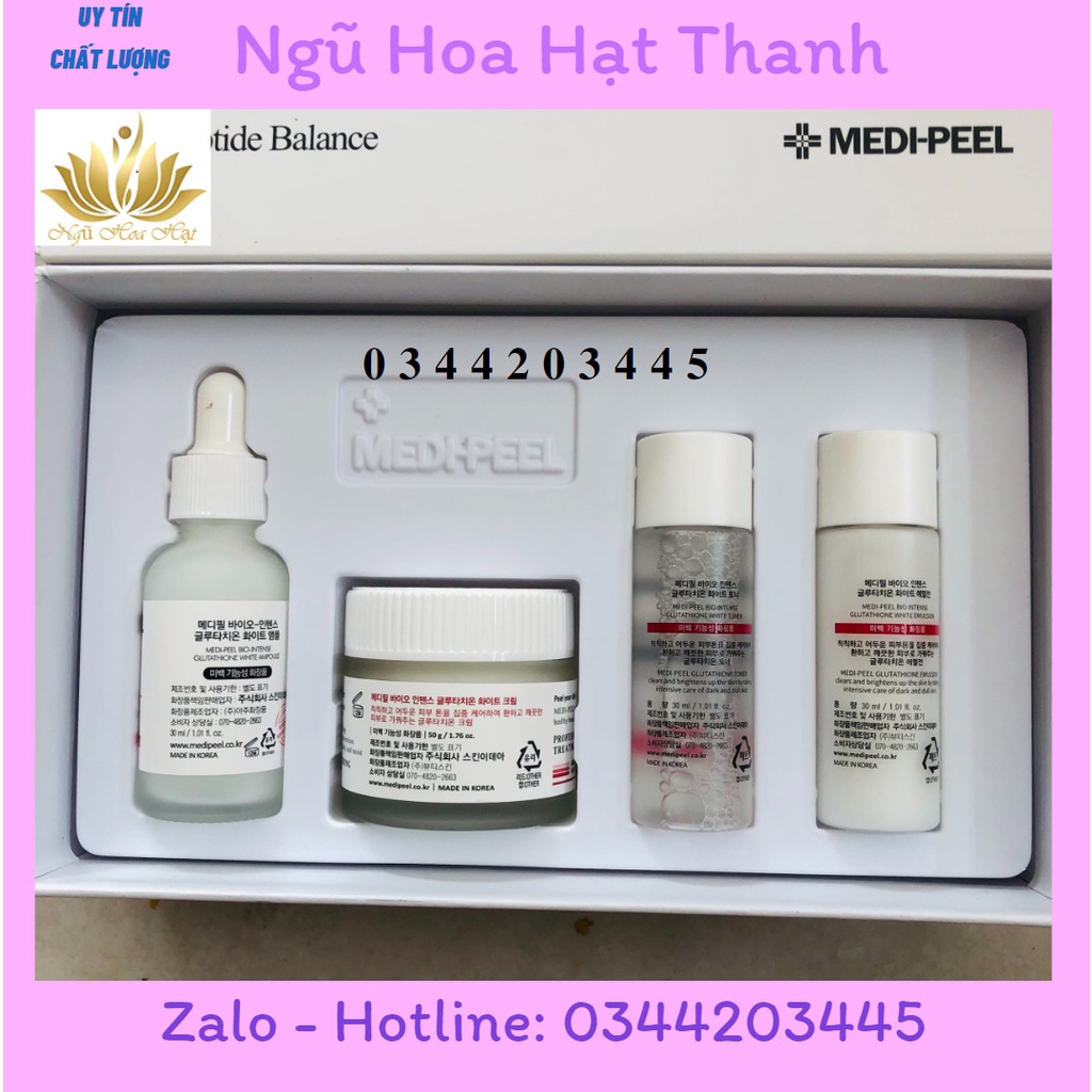 Sét dưỡng trắng Medi Peel Glutathione 600 giúp da căng bóng và trắng sáng rạng rỡ