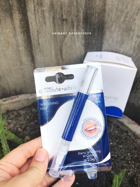 Bút Tẩy Trắng Răng Trắng 2 tông chỉ trong 1 tuần DR FRESH absolute white Whitening Gel Pen UK