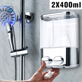 Hộp đựng xà phòng gắn tường dung tích 2x400ml tiện dụng