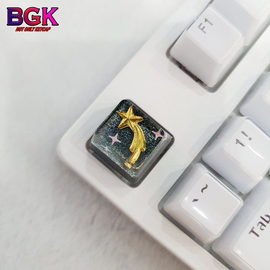 Keycap Lẻ hình ngôi sao chổi ngoài không gian OEM profile ( keycap resin độc lạ )( Keycap Artisan )