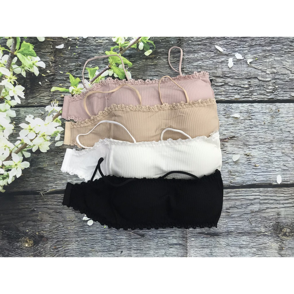 Áo Bra Dây Có Móc - Viền Ren Hoa - Cài Dễ Thương | BigBuy360 - bigbuy360.vn