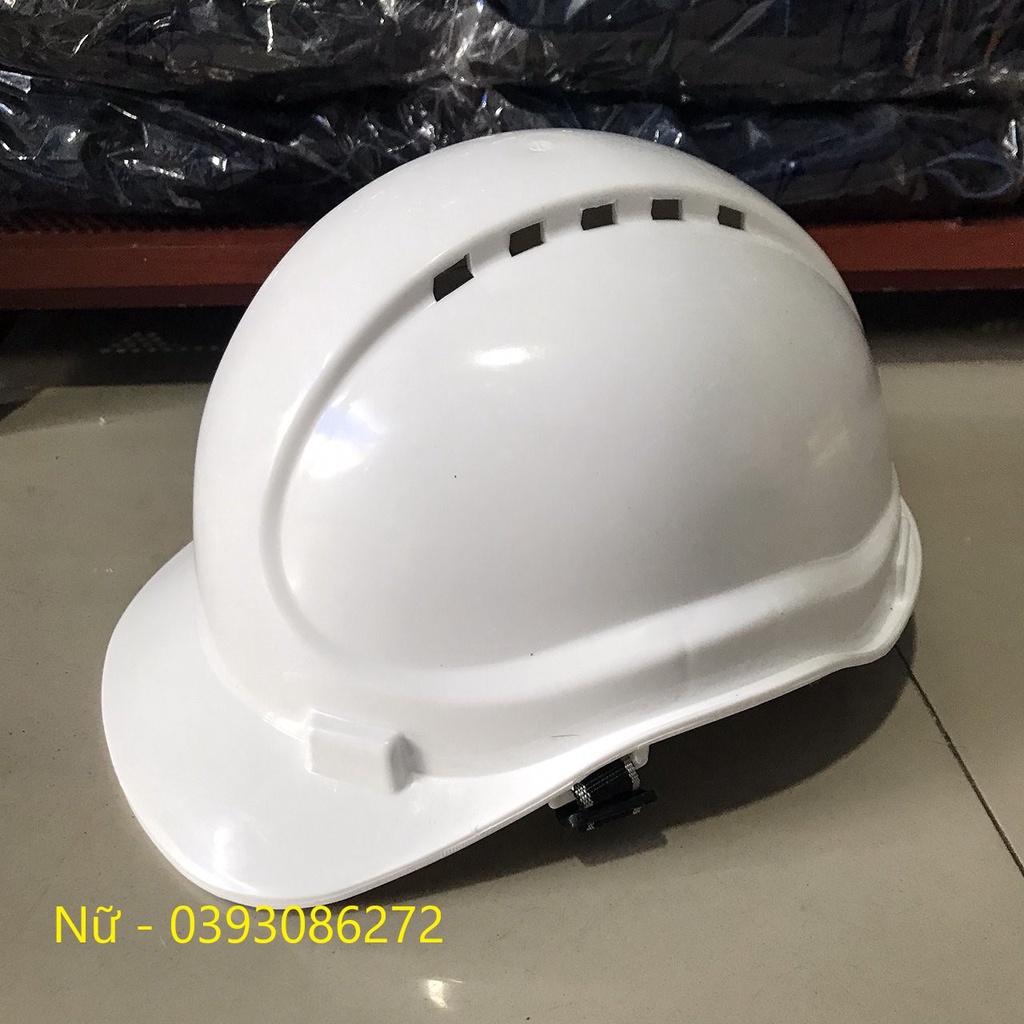 Nón bảo hộ lao động có lỗ thông hơi thoát khí - nón công nhân - BB N011