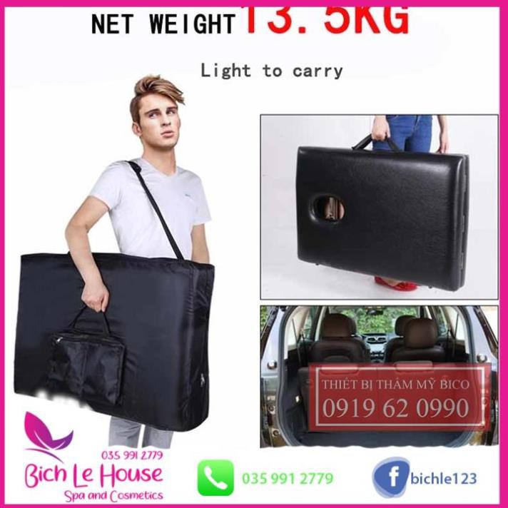 [SẴN HÀNG]  Giường valy gấp gọn cho phun xăm thẩm mỹ, spa, nối mi