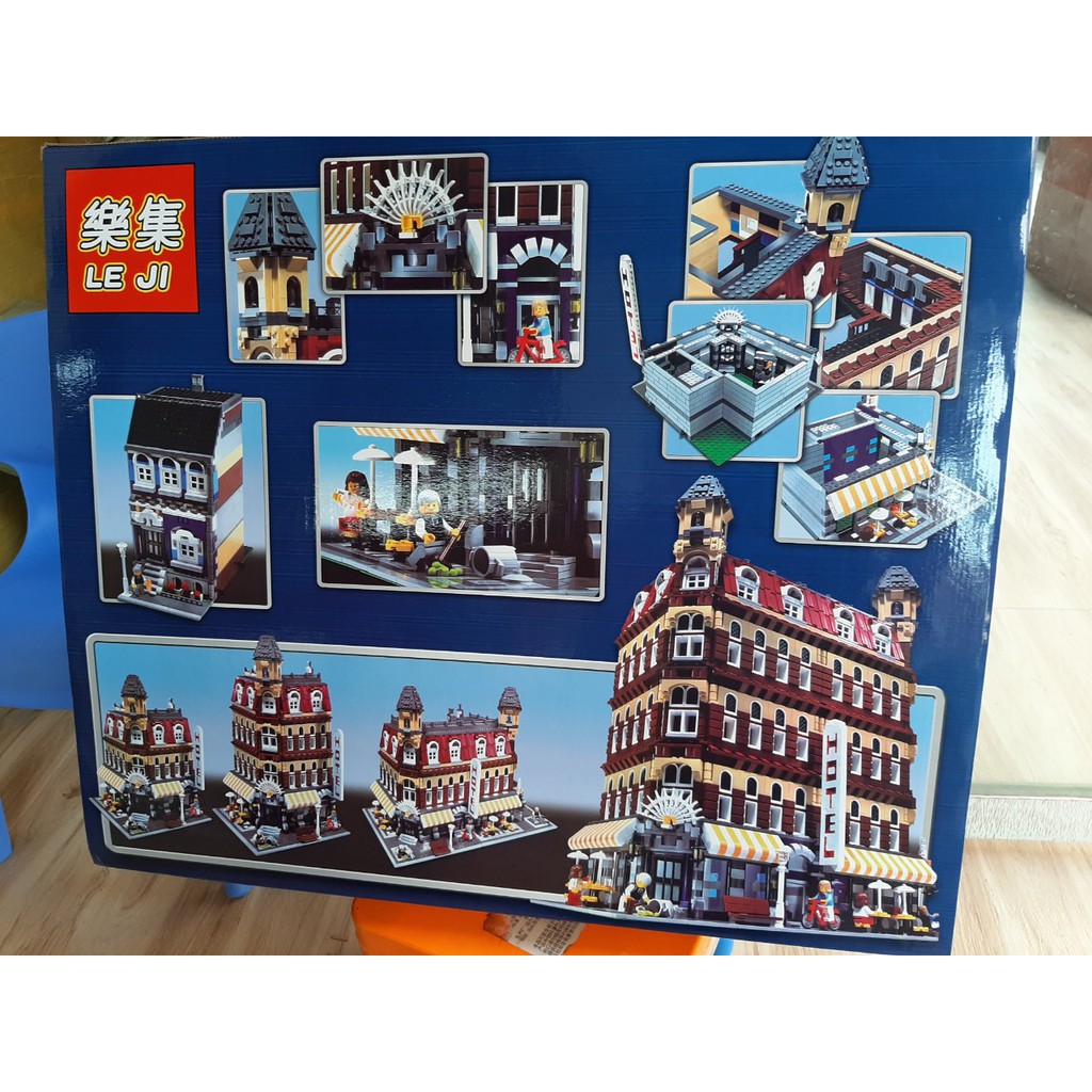 Bộ đồ chơi Lắp ghép Mô hình LEJI 99014 Quán Cafe khách sạn Góc Phố