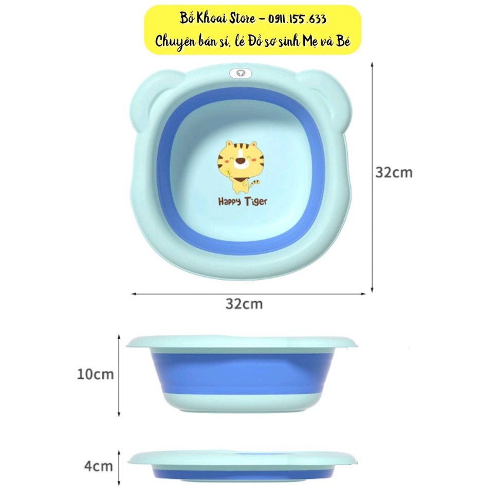 Chậu rửa mặt gập gọn - Chậu gập gọn hình Hổ - Bố Khoai Store