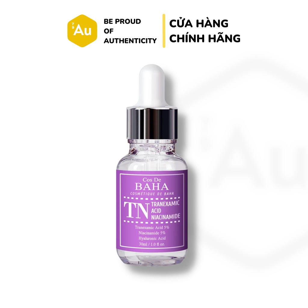 Cos De BAHA | Serum Tranexamic Acid 5% &amp; Niacinamide 5% - Hỗ Trợ Làm Sáng Vết Thâm &amp; Dịu Thâm Đỏ 30ML (TN)