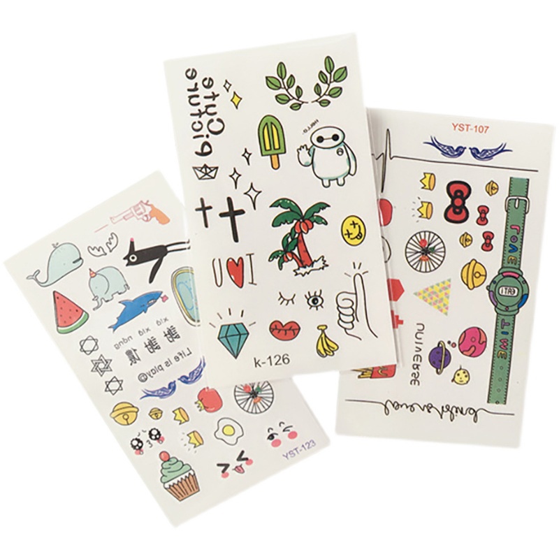 Hình Xăm Dán Tạm Thời Chống Thấm Nước Lâu Trôi Họa Tiết Hoạt Hình Phong Cách Hàn Quốc
