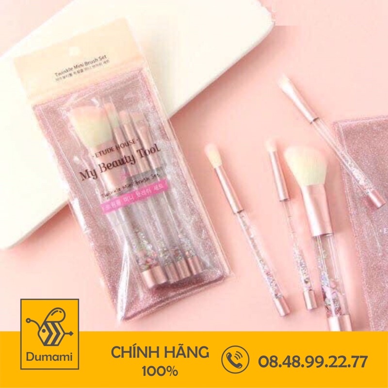 BỘ CỌ TRANG ĐIỂM ETUDE HOUSE MY BEAUTY TOOL TWINKLE MINI BRUSH SET 4 Cây