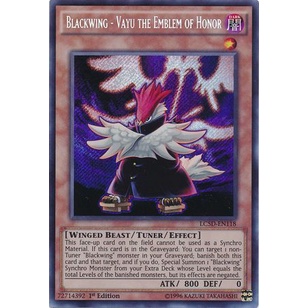 [Mã 155ELSALE giảm 7% đơn 300K] Thẻ bài Yugioh - TCG - Blackwing – Vayu the Emblem of Honor / LC5D-EN118'