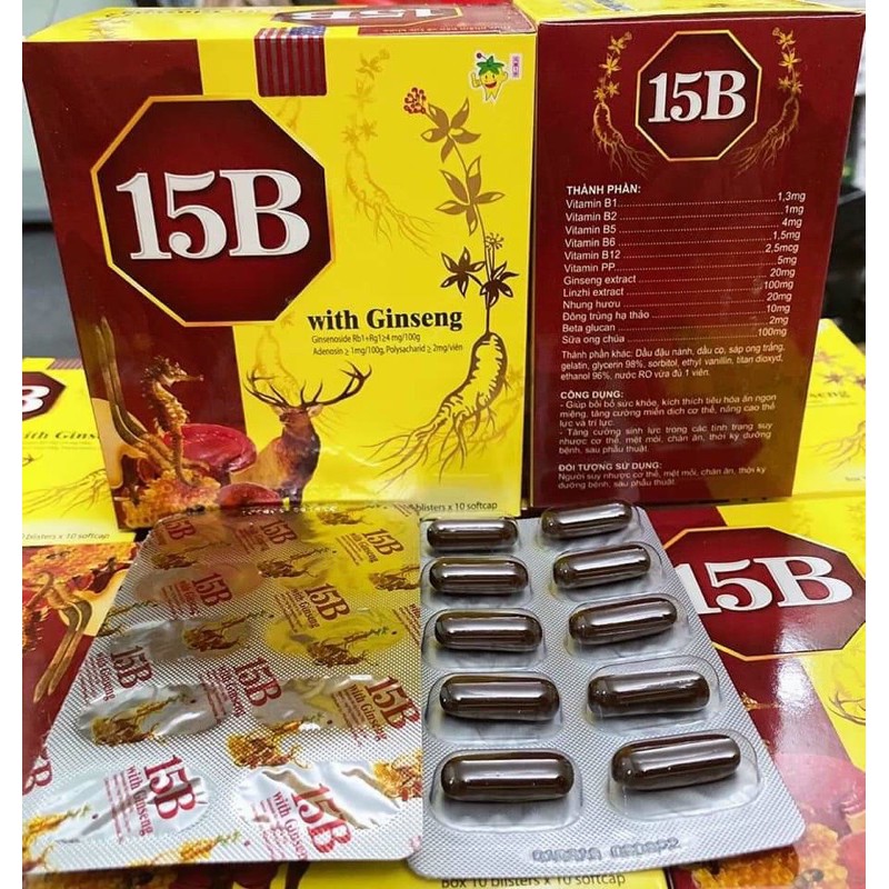 Viên uống bổ sung Vitamin 15B ginseng 100 viên