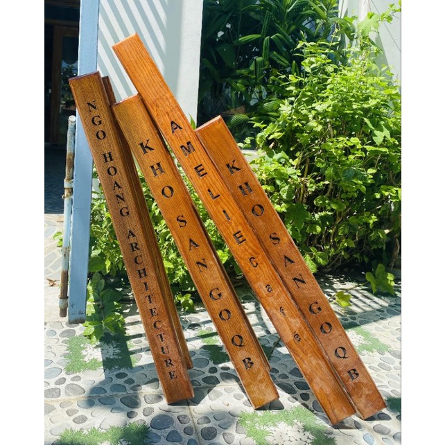 HCM | Tay nắm gỗ cho các loại cửa kính, khắc nội dung theo yêu cầu  LUXI DECOR HCM