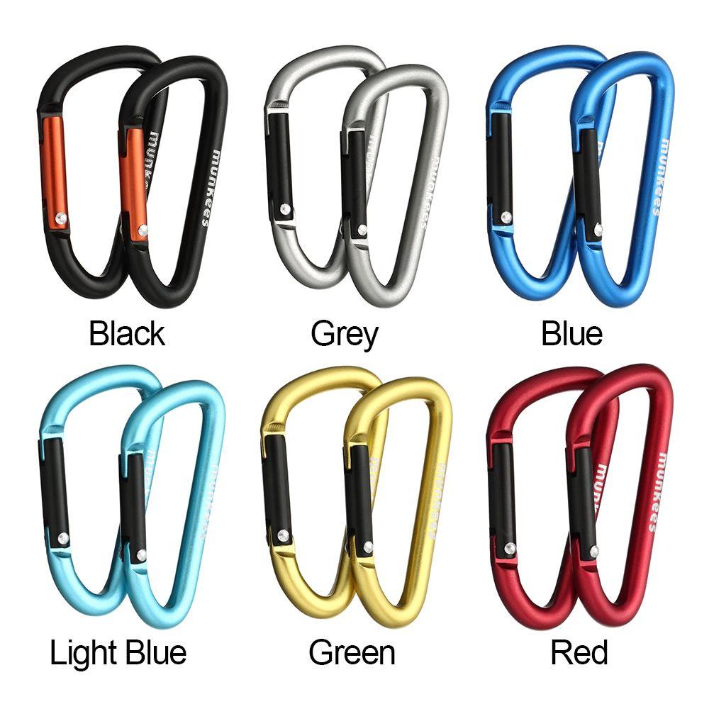 MUVAKO Bộ 2 Móc Khóa Leo Núi Bằng Hợp Kim An Toàn Mới