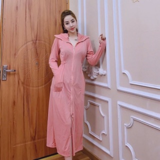 Áo Chống Nắng Nữ Dáng Dài Che Toàn Thân Chất Liệu Vải Thông Hơi Cao Cấp