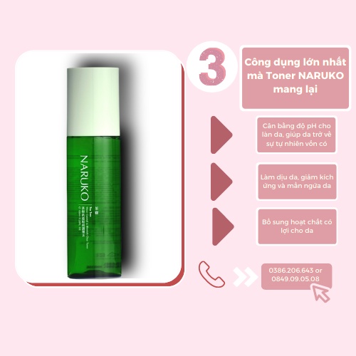 Nước hoa hồng Naruko, Toner Naruko Tea Tree Shine Control & Blemish Clear Toner 150ml TN1845