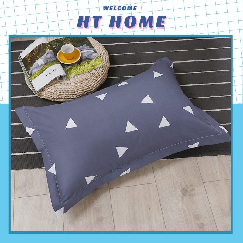 Vỏ gối nằm cotton tam giác ghi đôi vỏ gối nằm cotton đơn giản 45x65 thiết kế mềm mịn (1 chiếc) | BigBuy360 - bigbuy360.vn