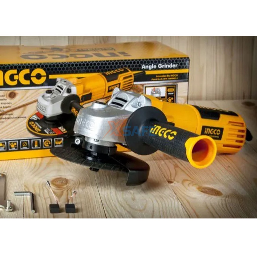 Máy mài góc INGCO AG10108-2 1010W cốt mài M10, kèm 1 tay cầm phụ phần thân từ nhựa cao cấp - chính hãng