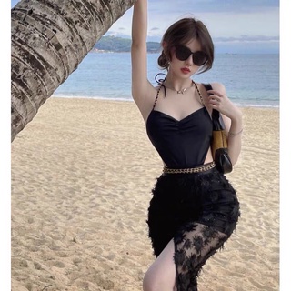 Áo bodysuit dây xích hở lưng sexy hot trend 2022