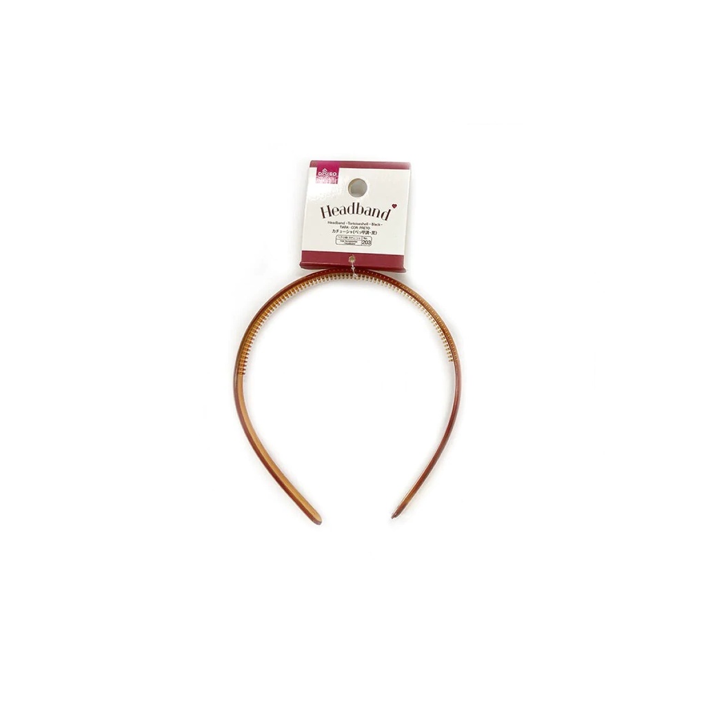 Daiso Bờm Tóc (11.9Cmx1Cmx14Cm) (Cái) Headband -Tortoiseshell - Black-